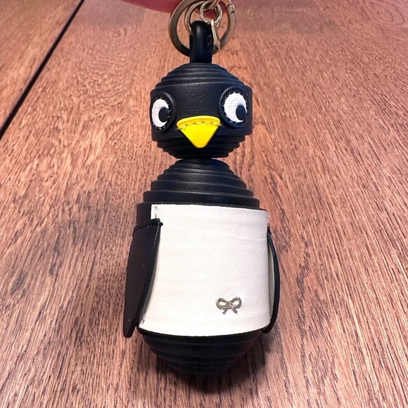 Anya Hindmarch Accessories - Anya Hindmarch Penguin Leather Bag Charm Keyring